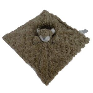 Elegant Baby Lion Security Blanket Lovey Brown Kids Cuddle Toy